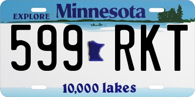 MN license plate 599RKT