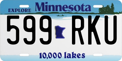 MN license plate 599RKU