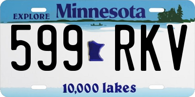 MN license plate 599RKV