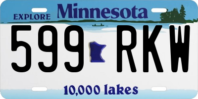 MN license plate 599RKW