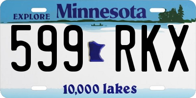 MN license plate 599RKX