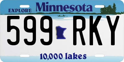 MN license plate 599RKY