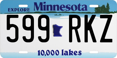 MN license plate 599RKZ