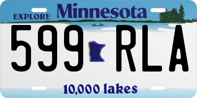 MN license plate 599RLA