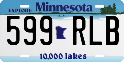 MN license plate 599RLB