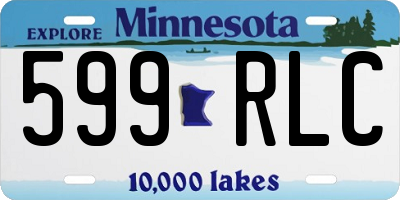 MN license plate 599RLC