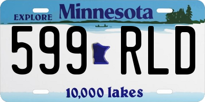 MN license plate 599RLD