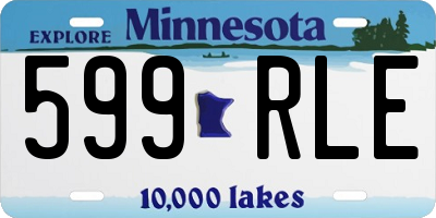 MN license plate 599RLE