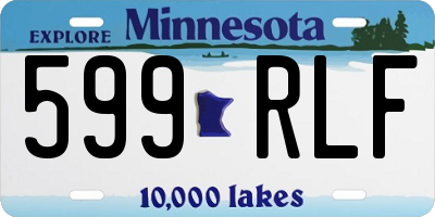 MN license plate 599RLF