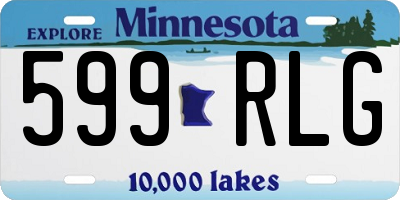 MN license plate 599RLG