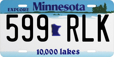 MN license plate 599RLK