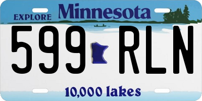 MN license plate 599RLN