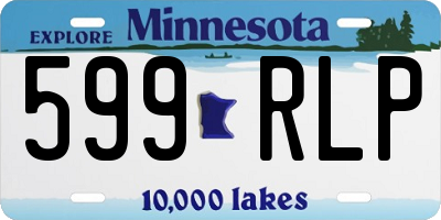 MN license plate 599RLP
