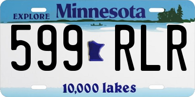 MN license plate 599RLR