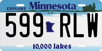 MN license plate 599RLW