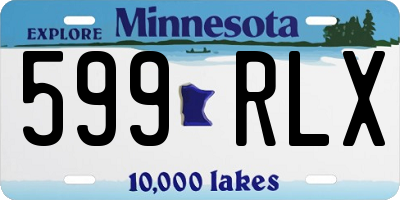MN license plate 599RLX