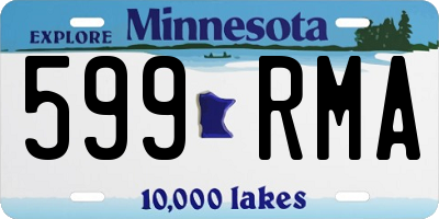 MN license plate 599RMA