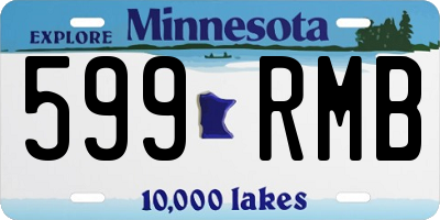 MN license plate 599RMB
