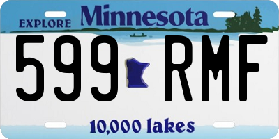 MN license plate 599RMF