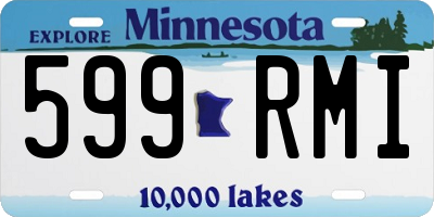 MN license plate 599RMI