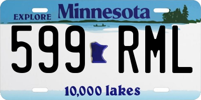MN license plate 599RML