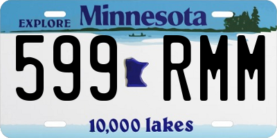 MN license plate 599RMM