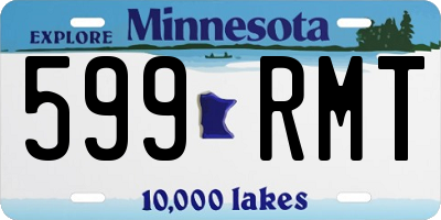 MN license plate 599RMT