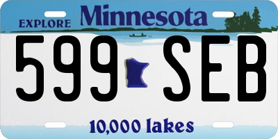 MN license plate 599SEB