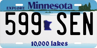 MN license plate 599SEN