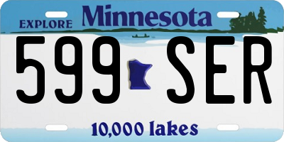 MN license plate 599SER