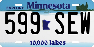 MN license plate 599SEW