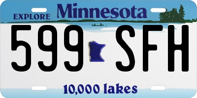 MN license plate 599SFH