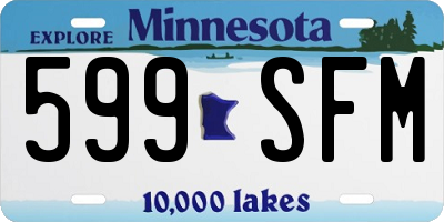MN license plate 599SFM