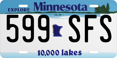 MN license plate 599SFS