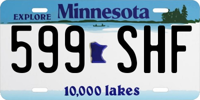 MN license plate 599SHF