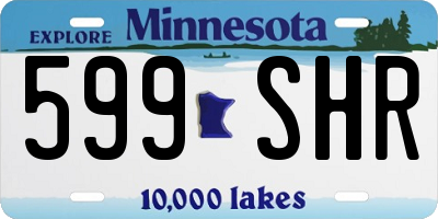 MN license plate 599SHR