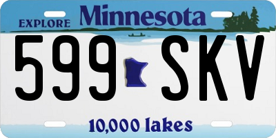 MN license plate 599SKV