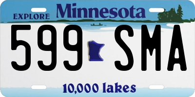 MN license plate 599SMA