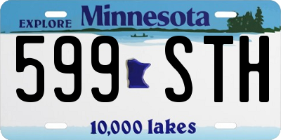 MN license plate 599STH