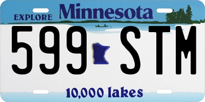 MN license plate 599STM