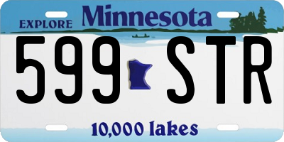 MN license plate 599STR