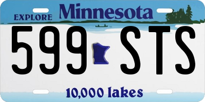 MN license plate 599STS