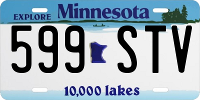 MN license plate 599STV