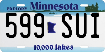MN license plate 599SUI