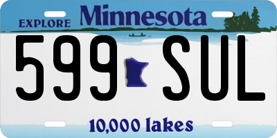MN license plate 599SUL