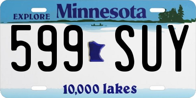 MN license plate 599SUY