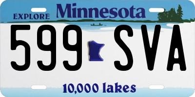 MN license plate 599SVA