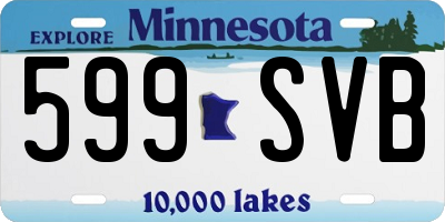 MN license plate 599SVB