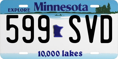 MN license plate 599SVD
