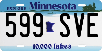 MN license plate 599SVE